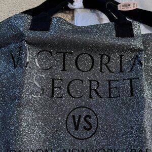Victoria’s Secret Weekender Silver Glitter Duffle Bag